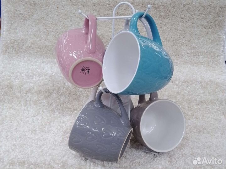 Набор кружек 6штук на подставке