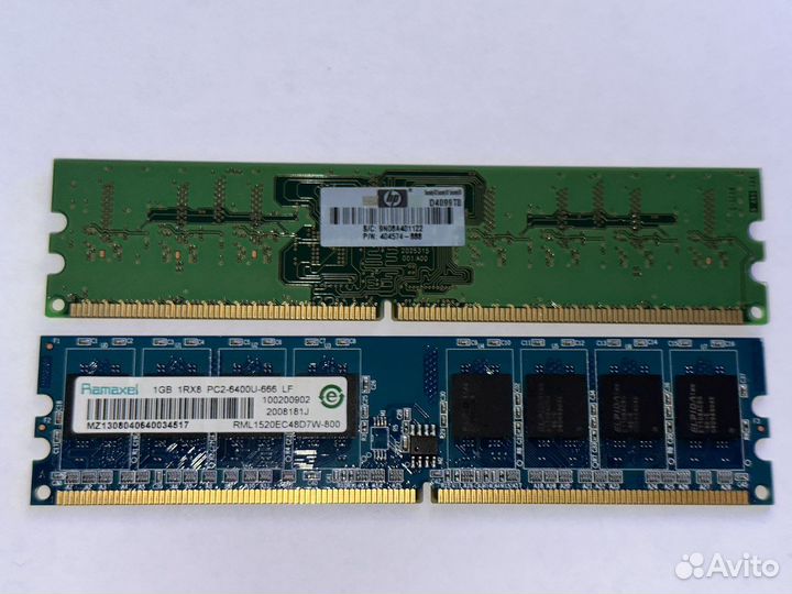 Оперативная память DDR2 2 x 1gb pc2