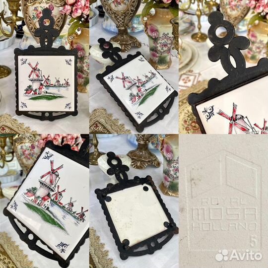 Старинные подставки-панно для горячего Европа