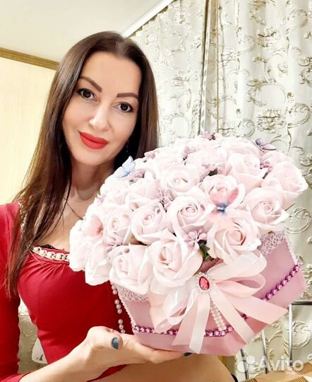 Букет из мыльных роз