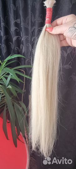 Волосы натуральные блонд