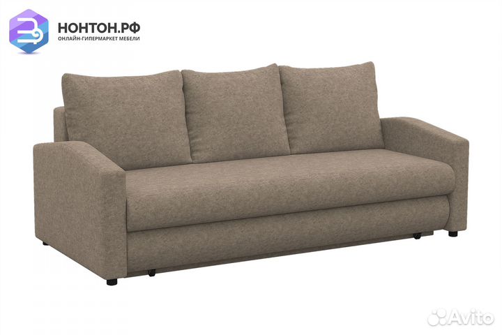 Диван еврокнижка Фаби коричневый