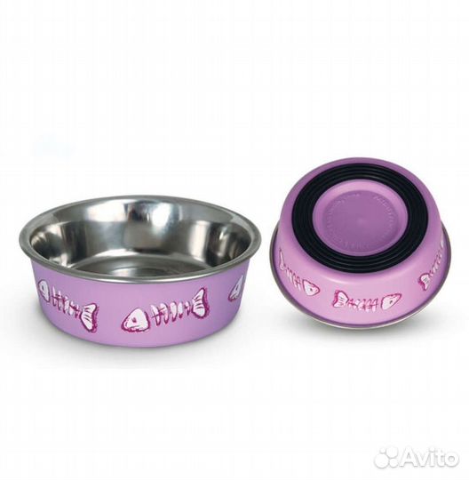 Миска металлическая на резинке