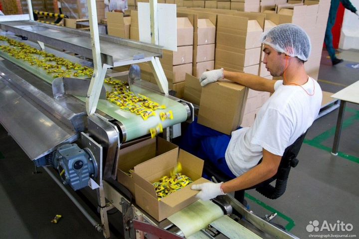 Разнорабочие в цех конфет вахта/Набережные Челны