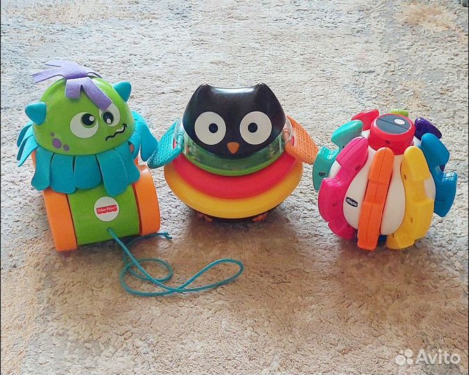 Игрушки skip hop, fisher price, chicco