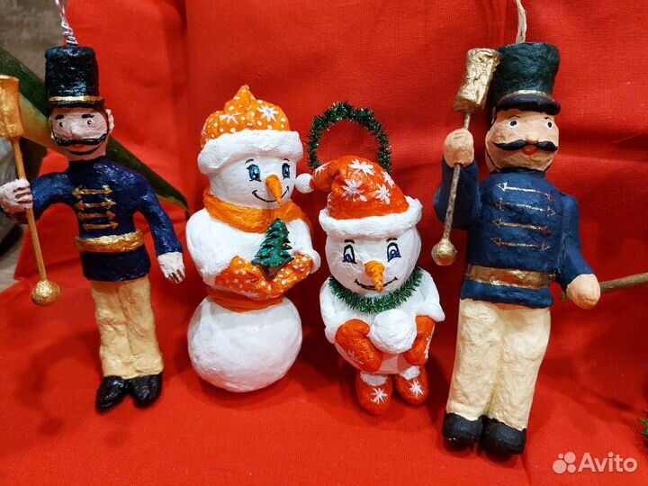 Ватные елочные игрушки