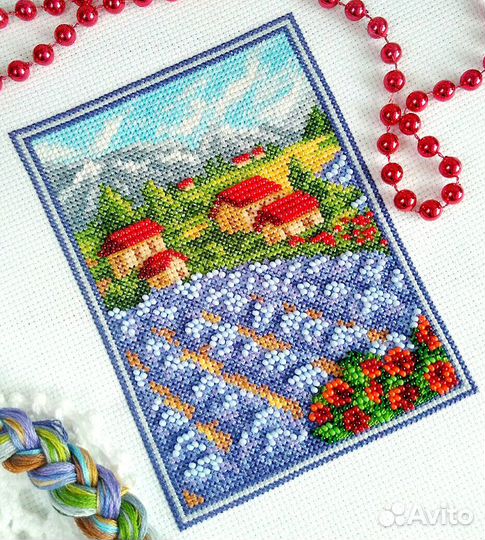 Вышивка крестиком и бисером