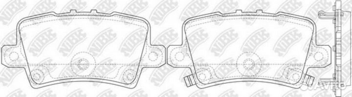 Nibk PN8867 Колодки тормозные дисковые зад