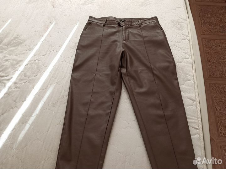 Кожаные брюки женские