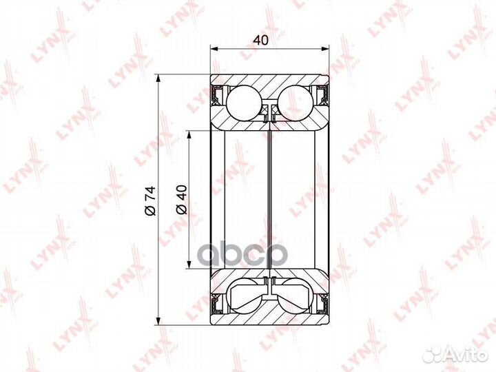 Подшипник ступицы колеса перед WB1160 lynxauto