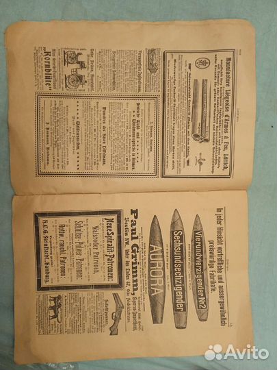 Старинная немецкая газета 1899года
