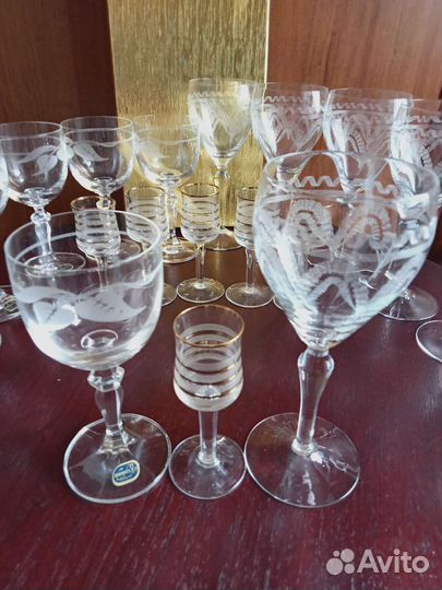 Бокалы рюмки пантография Чехословакия