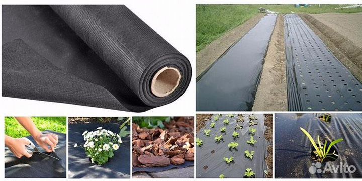 Чёрный мульчирующий Агротекс 80 уф 1,6х10м