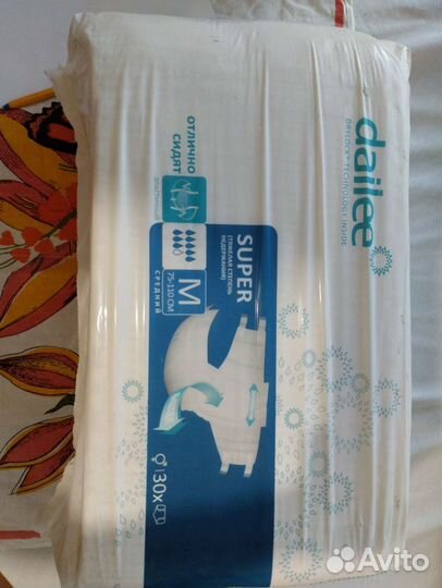 Памперсы для взрослых размер m по 30 штук