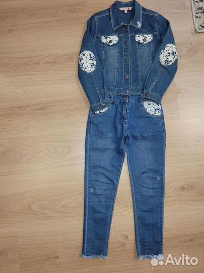 Джинсовый костюм для девочки 116