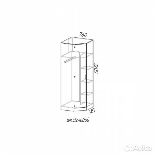 Шкаф угловой 