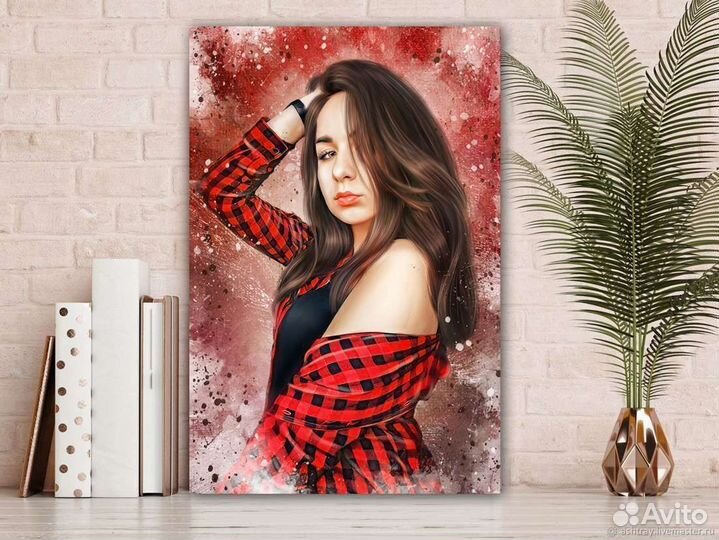 Портрет на холсте по фото на заказ