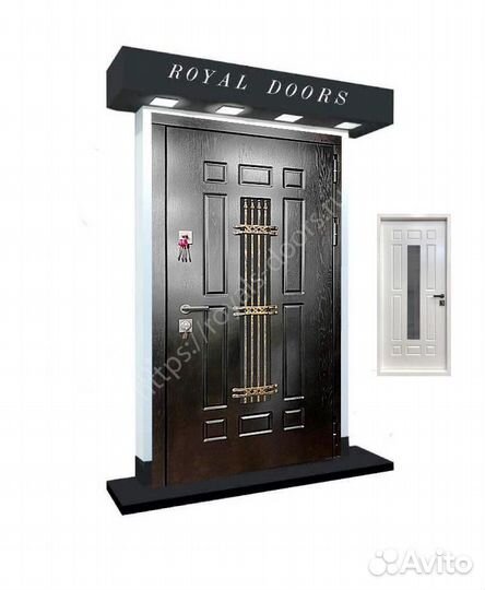 Входная металлическая дверь с ковкой и стеклом