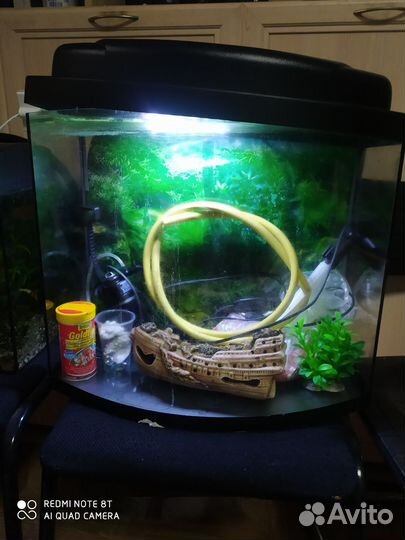 Аквариум панорамный 45л с рабками
