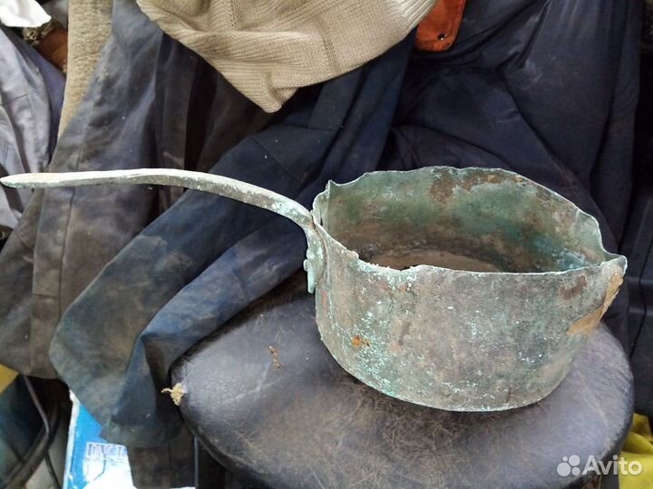 Медный (а может и нет) ковшик и чайник доссср