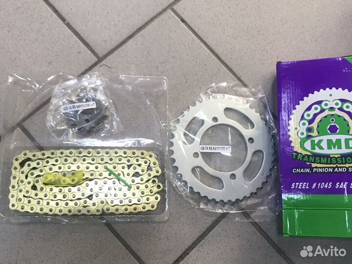 Комплект (приводная цепь+звезды) 428H-132L/428-14