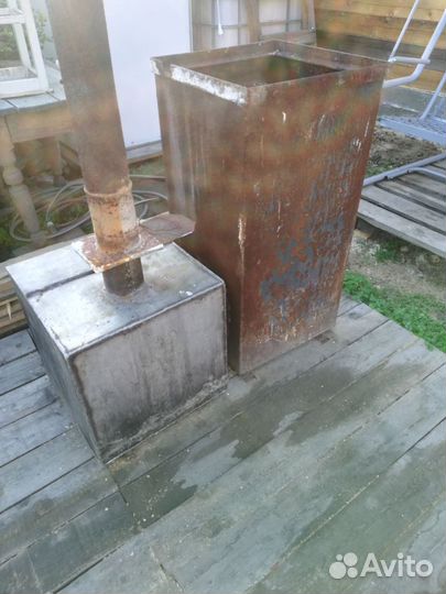 Печь для бани с баком