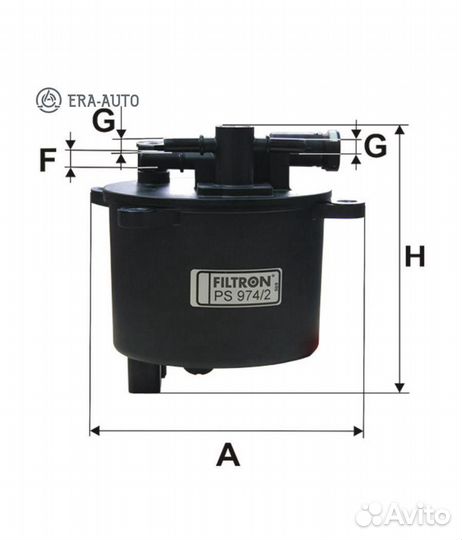 Filtron PS974/2 Фильтр топл.mitsubishi outlander/peugeot 4007/ford 2.2tdci 2006
