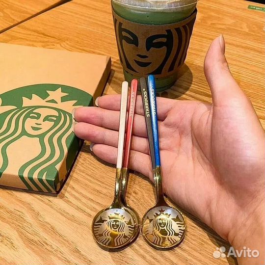 Подарочный набор чайных ложек starbucks