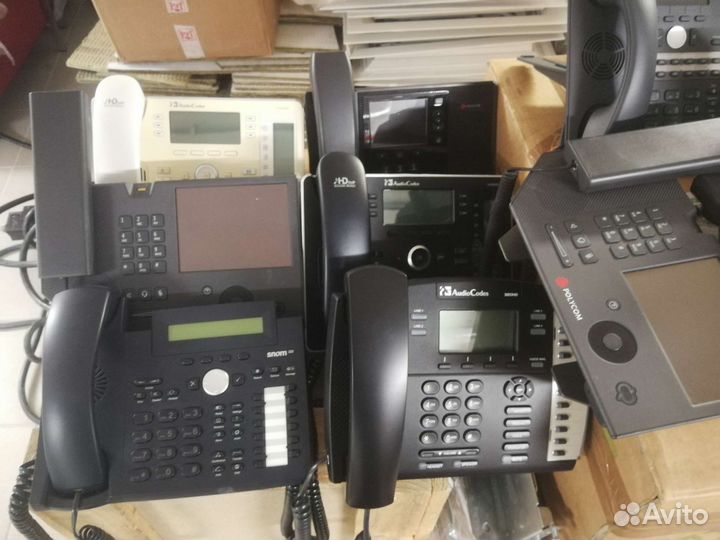 IP Телефоны snom, HP, audiocodes, polycom