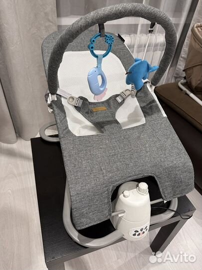 Шезлонг качели для новорожденных nuovita электро