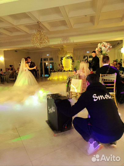 Тяжёлый дым, пиротехнические фонтаны