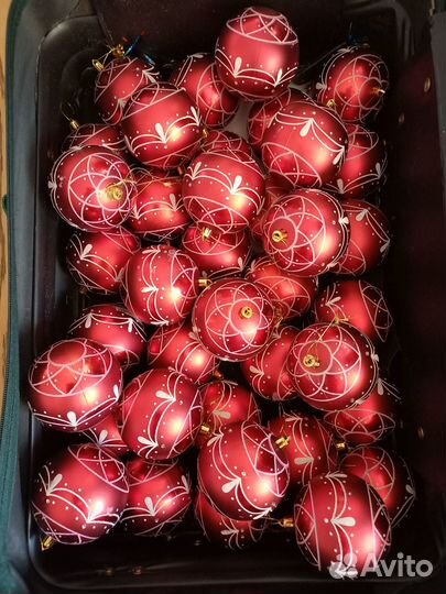 Большие Елочные шары красные,на елку,нов