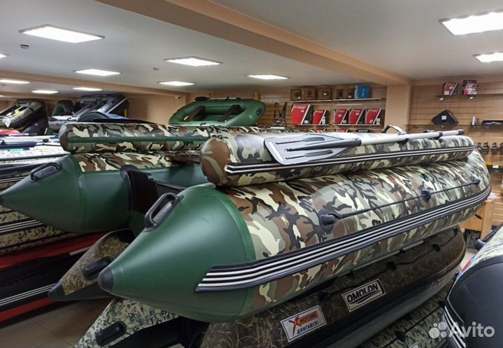 Лодка mishimo family lite DF 370-камуфляж темный