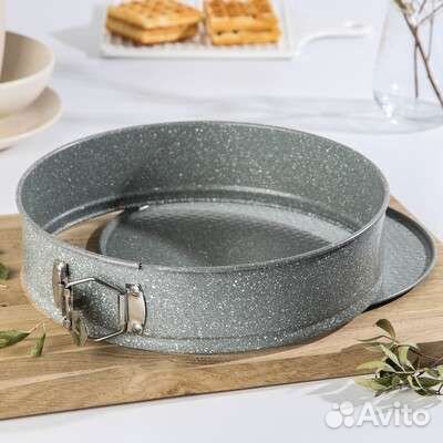 Разьемная Форма для выпечки круг 3шт мрамор