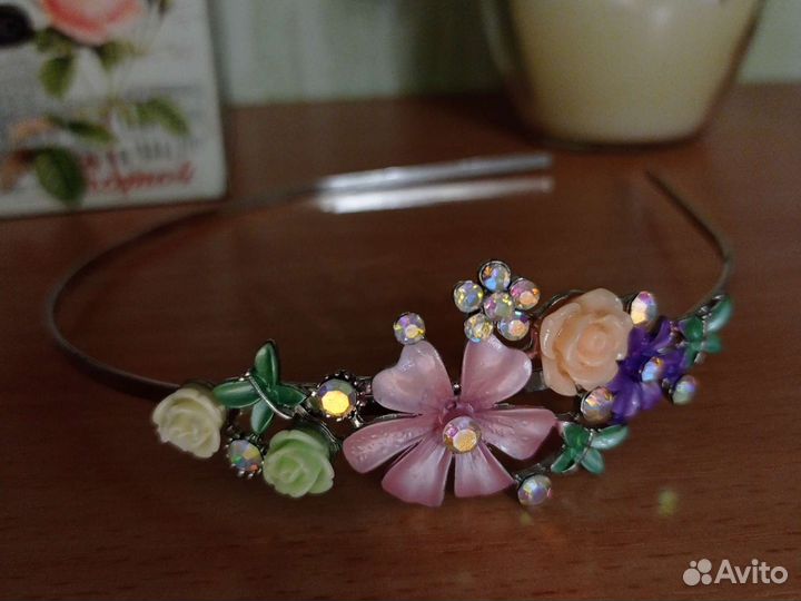 Ободок с цветами