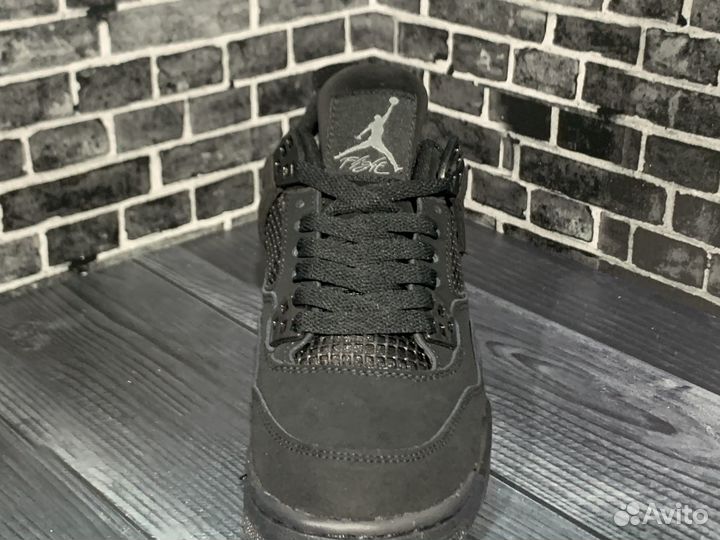 Nike Air Jordan 4 Black Cat женские кроссовки