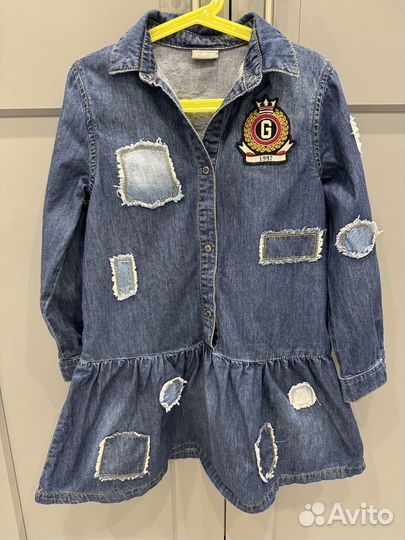 Платье джинсовое Gulliver 128