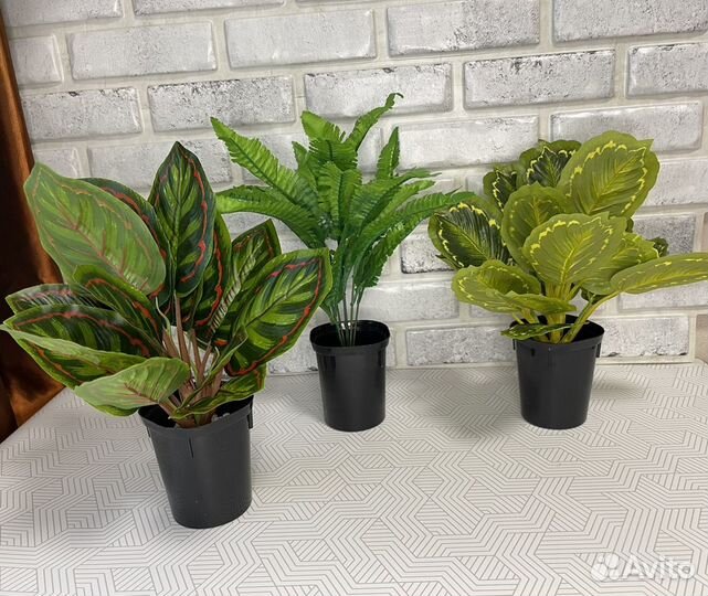 Искусственные растения 3 шт