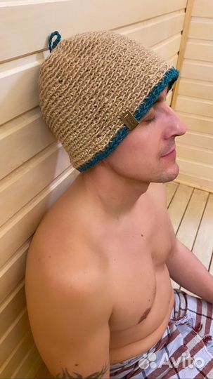 Банная шапка из джута