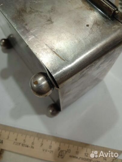 Шкатулка металическая, старинная