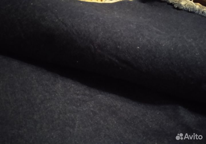 Отрезы джинс и шерсть