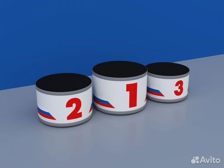 Пьедестал награждения Матрешка 512х512мм (круглый)