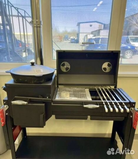 Мангал с печью под казан Искандер 360 Стандарт Эйр