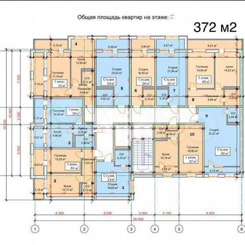 Квартира-студия, 29 м², 6/8 эт.