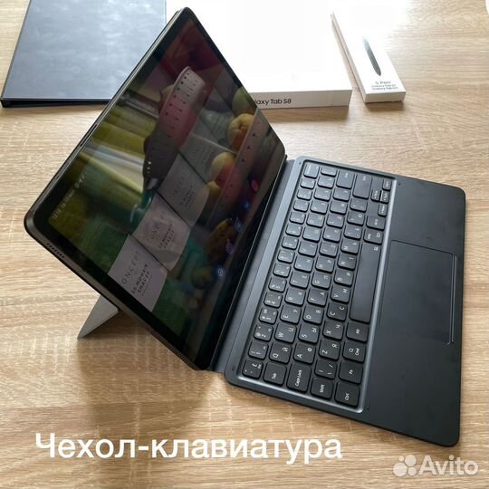 Планшет samsung galaxy tab s8 и два чехла