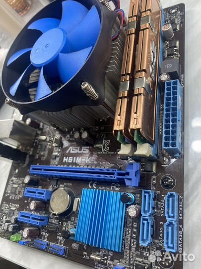 Материнская плата+процессор+оперативка+кулер