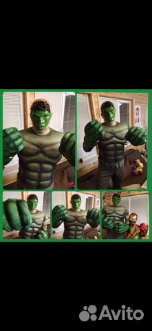 Новый костюм Халка для аниматора (все размеры)