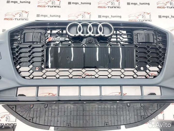Передний бампер RS6 Audi A6 С8 2018+ Ауди А6 рс6