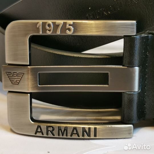 Мужской кожаный ремень armani 1975