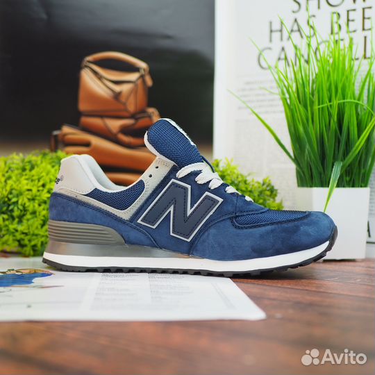 New balance 574 в синем цвете